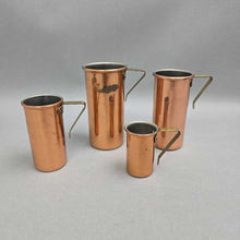 Load image into Gallery viewer, Set of 4 Copper/Brass Nesting Measuring Cups, Korea (1C, 3/4C, 1/2C, 1/4C)
