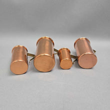 Load image into Gallery viewer, Set of 4 Copper/Brass Nesting Measuring Cups, Korea (1C, 3/4C, 1/2C, 1/4C)
