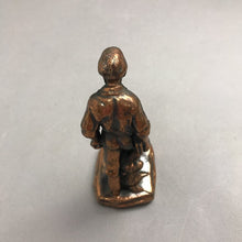 Load image into Gallery viewer, A Lincoln/Young Lincoln Carrying Books 6" Metal Figurine/Copper Color
