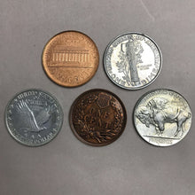 Load image into Gallery viewer, Group of 5 Oversized Coins / Paperweights (3")
