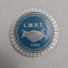 Load image into Gallery viewer, Jones &amp; Laughlin United Steel Workers Paperweight LMPT 1983 (3.25")
