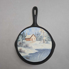 Load image into Gallery viewer, Painted Cast Iron Skillet - Winter Scene (8")
