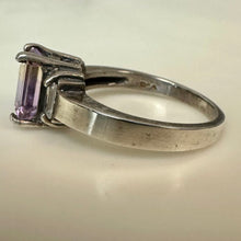 Load image into Gallery viewer, Sterling Amethyst Ring sz 6
