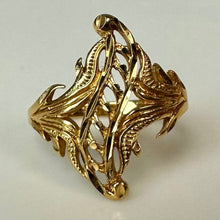 Load image into Gallery viewer, Gold Plated Spanish Lace Ring sz 6
