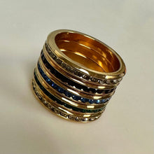 Load image into Gallery viewer, Vintage Avon Pave Crystal Stacking Rings Set of 5 sz 7
