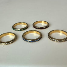 Load image into Gallery viewer, Vintage Avon Pave Crystal Stacking Rings Set of 5 sz 7
