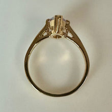 Load image into Gallery viewer, Gold Plated Lavender Cubic Zirconia Ring sz 6
