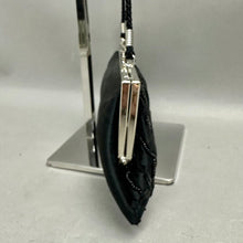 Load image into Gallery viewer, Metaphor Black Satin Sequined Evening Bag w/ Mirror (4x10.5")
