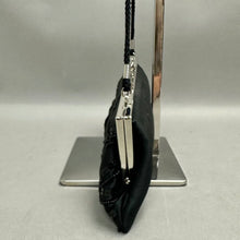 Load image into Gallery viewer, Metaphor Black Satin Sequined Evening Bag w/ Mirror (4x10.5")
