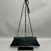 Load image into Gallery viewer, Metaphor Black Satin Sequined Evening Bag w/ Mirror (4x10.5")
