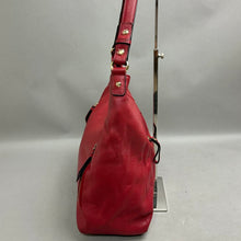 Load image into Gallery viewer, Ora Delphine Red Pebbled Leather Hobo Bag Purse (13x17x5")

