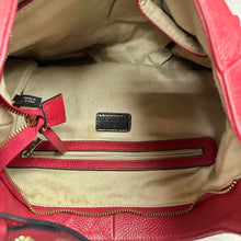 Load image into Gallery viewer, Ora Delphine Red Pebbled Leather Hobo Bag Purse (13x17x5")
