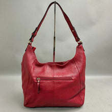 Load image into Gallery viewer, Ora Delphine Red Pebbled Leather Hobo Bag Purse (13x17x5")
