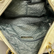 Load image into Gallery viewer, Olivia &amp; Joy Cream &amp; Black Faux Leather Satchel Purse 11x15x4")
