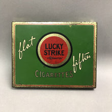 Load image into Gallery viewer, Lucky Strike Flat Fifties Cigarette Tin (5.5x4.5) (2 Available)
