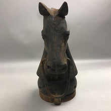 Load image into Gallery viewer, Vintage Rustic Cast Iron Horse Head Hitching Post (12")
