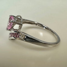 Load image into Gallery viewer, 10K White Gold Pink Topaz Ring sz 7 (2.2g)
