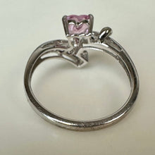 Load image into Gallery viewer, 10K White Gold Pink Topaz Ring sz 7 (2.2g)
