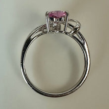 Load image into Gallery viewer, 10K White Gold Pink Topaz Ring sz 7 (2.2g)
