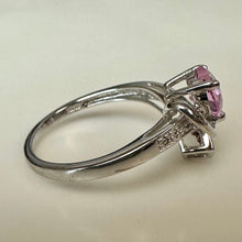 Load image into Gallery viewer, 10K White Gold Pink Topaz Ring sz 7 (2.2g)
