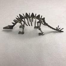 Load image into Gallery viewer, Folk Art Stegasaurus Dinosaur Metal Sculpture Nuts &amp; Bolts (6x10)
