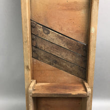 Load image into Gallery viewer, Vintage Rustic Primitive Cabbage Slaw Kraut Cutter Slicer Shredder W/Box Farmhouse (25x9
