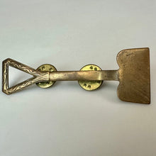 Load image into Gallery viewer, Vintage Etched Brass Shovel Tie Tack Lapel Pin Brooch (2.5")
