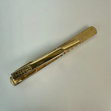 Load image into Gallery viewer, Vintage Dunhill Silver &amp; Goldtone Rope CZ Accent Tie Bar Clip (2.5")
