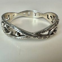 Load image into Gallery viewer, Brighton Lovestruck Silver Plated Heart Cutout Clear Crystal Bangle Bracelet (7.5" Circumference)

