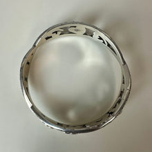 Load image into Gallery viewer, Brighton Lovestruck Silver Plated Heart Cutout Clear Crystal Bangle Bracelet (7.5" Circumference)
