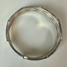 Load image into Gallery viewer, Brighton Two-Tone Plated Modern Geo Cutout Bangle Bracelet (7.5" Circumference)
