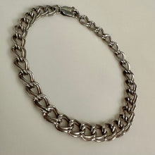 Load image into Gallery viewer, Vintage Sterling Double Link Charm Chain Bracelet (8")
