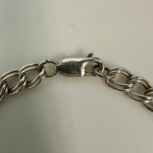 Load image into Gallery viewer, Vintage Sterling Double Link Charm Chain Bracelet (8")
