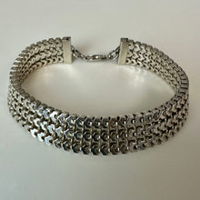 Load image into Gallery viewer, Sterling Triple Row Thick Mesh Chain Bracelet (7.25")
