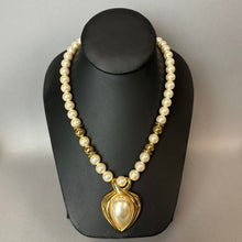 Load image into Gallery viewer, Vintage Napier Goldtone Faux Pearl Necklace (25")
