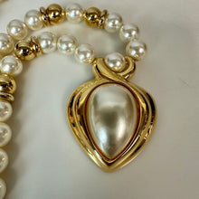 Load image into Gallery viewer, Vintage Napier Goldtone Faux Pearl Necklace (25")
