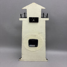 Load image into Gallery viewer, Wood Wall Lighthouse Clock (15")
