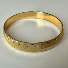 Load image into Gallery viewer, Vintage Monet Goldtone Textured Bangle Bracelet (7.5" Circumference)
