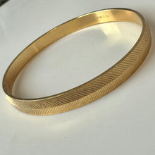 Load image into Gallery viewer, Vintage Monet Goldtone Textured Bangle Bracelet (7.5" Circumference)

