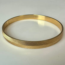 Load image into Gallery viewer, Vintage Monet Goldtone Textured Bangle Bracelet (7.5" Circumference)
