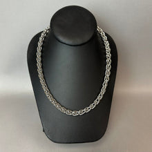 Load image into Gallery viewer, Vintage Monet Silvertone Thick Byzantine Chain Necklace (18")
