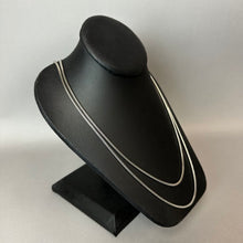 Load image into Gallery viewer, Vintage Trifari Crown Silvertone Long Snake Chain Necklace (54")
