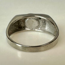 Load image into Gallery viewer, 10K White Gold Star Sapphire Diamond Ring sz 8.5 (4.4g)

