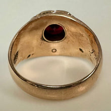 Load image into Gallery viewer, Antique 14K Gold Ruby Masonic Eagle Ring sz 10 (11.4g)
