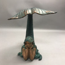 Load image into Gallery viewer, Resin Mermaid Statue Bronze Patina Finish (10")
