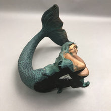 Load image into Gallery viewer, Resin Mermaid Statue Bronze Patina Finish (10")
