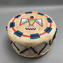 Load image into Gallery viewer, Hand Painted Aztec Porcelain Drum (4x7)
