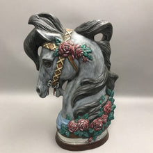 Load image into Gallery viewer, Hand Painted Horses Head Porcelain Sculpture (14")

