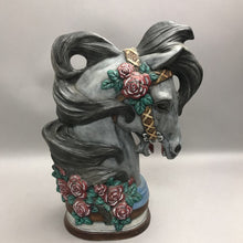 Load image into Gallery viewer, Hand Painted Horses Head Porcelain Sculpture (14")
