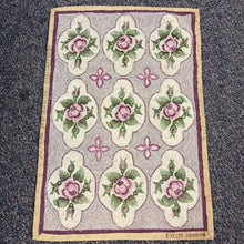 Load image into Gallery viewer, Rose Colored Floral Hand Made Rug (32x22)
